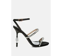 Aragon Diamante Embellished Fantasy Heel Sandals