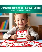 Quokka 225 Flash Cards for Toddlers 1-3 – Alphabet & First Words Flashcards with Rings Fun Big Letters