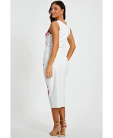 Quiz Women's Floral Print Scuba Crepe Maxi Dress