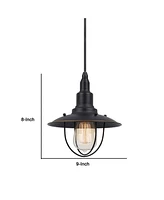 Modern Industrial Pendant Light with Metal Frame for Kitchen or Dining Room