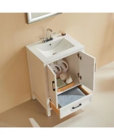 Casainc Fully Assembled 24" Freestanding Single Bathroom Vanity with Top