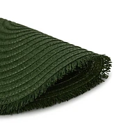 Dainty Home Antigua 15" Round Woven Placemats Set of 6 - Durable, Reversible & Non-Slip Table Mats