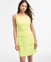 Karl Lagerfeld Paris Women's Scallop-Trim Scuba Dress