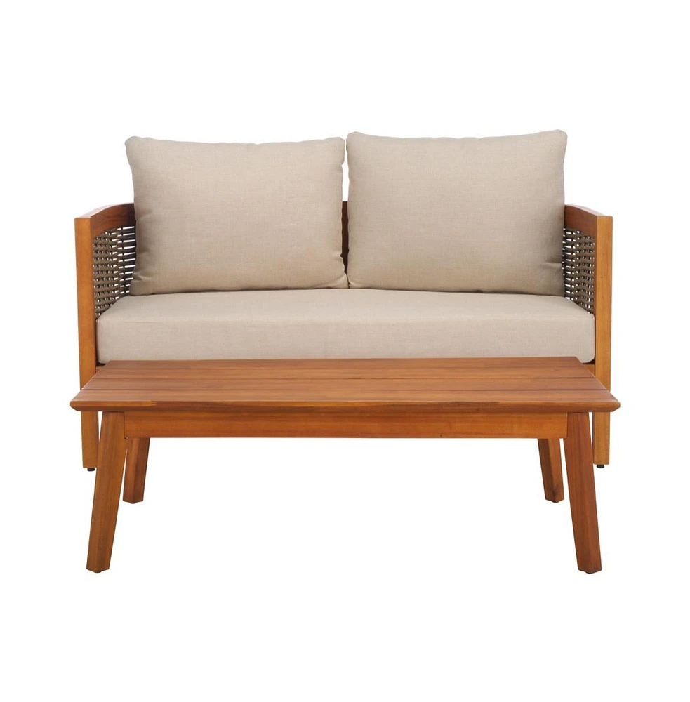 Amanda Outdoor Bench And Table Set
