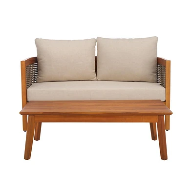 Amanda Outdoor Bench And Table Set