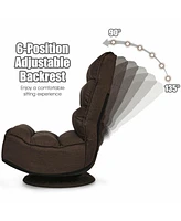 5-Position Folding Floor Gaming Chair