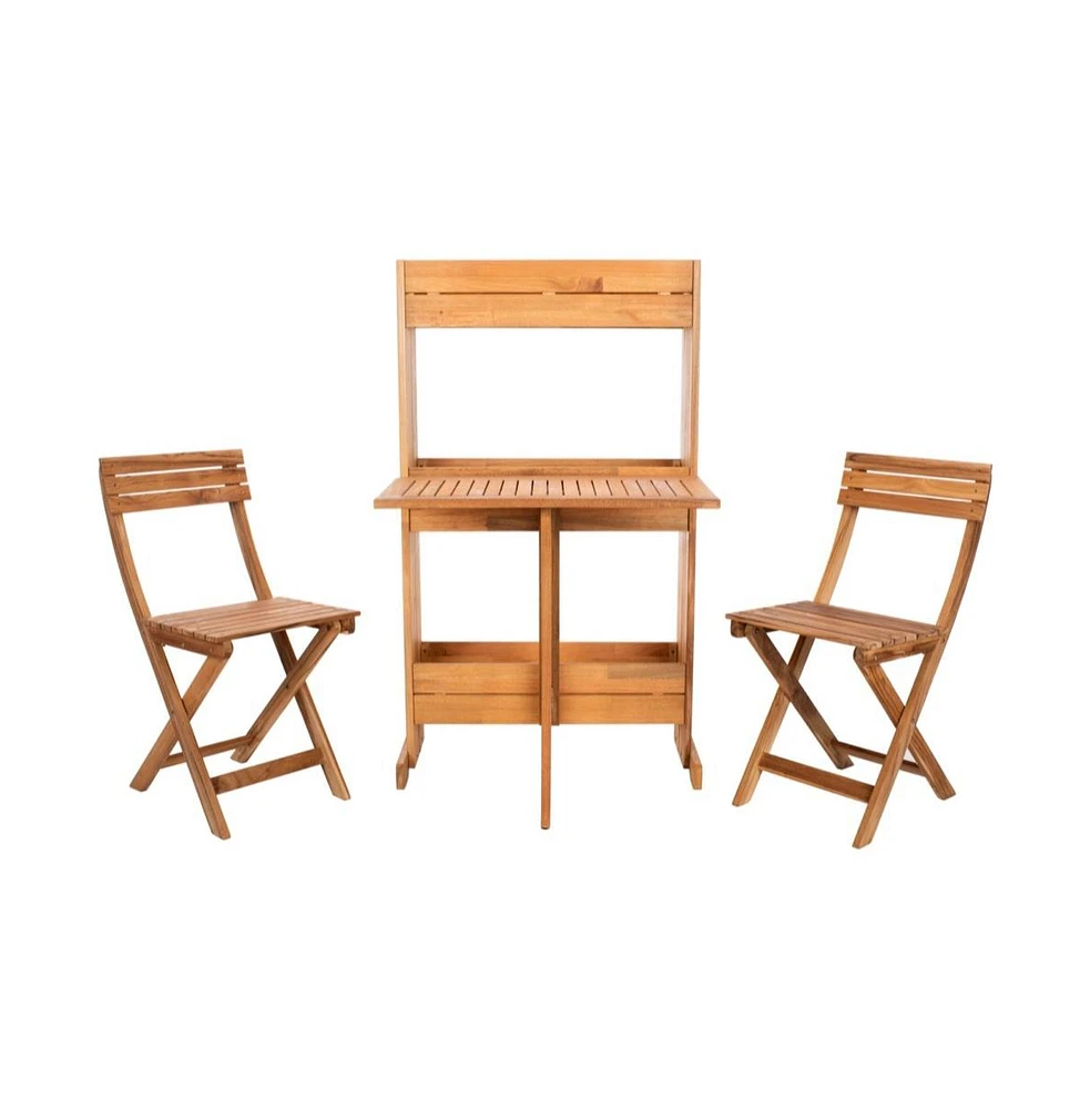 Barley Flower Shelf Outdoor Bistro Set
