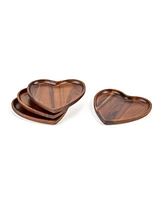 Nambe Eat Your Heart Out Appetizer Plates 4-Pc. Set