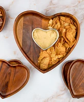 Nambe Eat Your Heart Out Chip and Dip, Set of 2