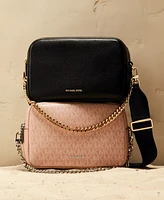 Michael Kors Bryant Medium Leather Double Zip Chain Camera Crossbody