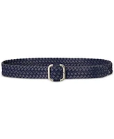 Lauren Ralph Slide-Buckle Woven Denim Belt
