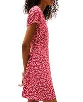 Tommy Jeans Women's Floral-Print Fit & Flare Mini Dress