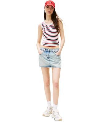 Tommy Jeans Women's Essential Ribbed Striped Tank Top