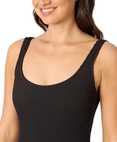 Salt + Cove Juniors' Ribbed Scoop-Neck One-Piece Swimsuit