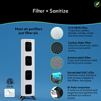 Air Oasis iAdapt 2.0 H13 Hepa Filter Air Purifier | Reduces Up To 99% of Viruses, Mold, Dust, Smoke, Pollen & Odors | Whisper Quiet Operation |WiFi Co