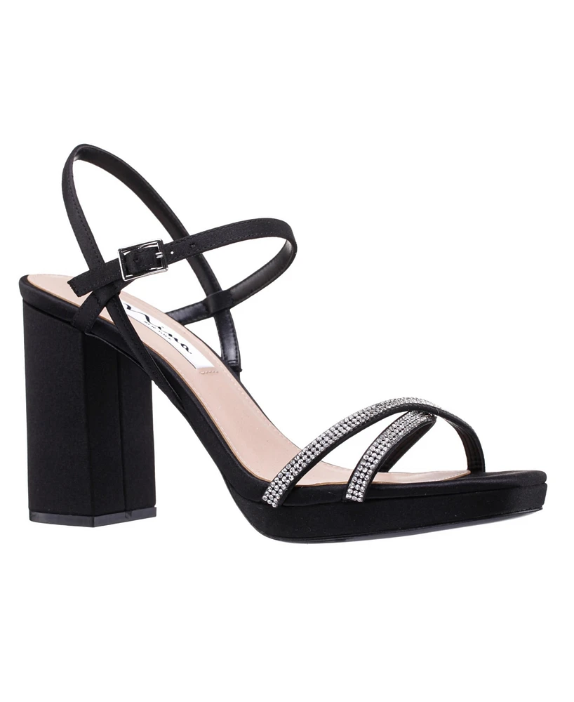 Nina Women's Steven Block Heel Platform Evening Sandals