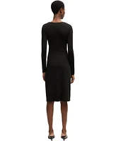 Boss by Hugo Women's Stretch Crepe Wrap-Front Dress