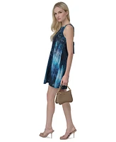Dkny Women's Printed Square-Neck Sleeveless Dress