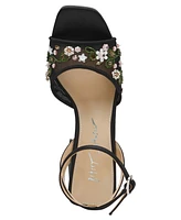 Betsey Johnson Women's Kirra Floral Beaded Platform Dress Sandals