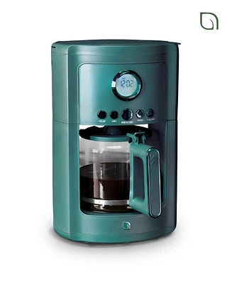 Willow Kitchen 12 Cup Coffee Maker – Programmable Brewing Options with Timer, Beautiful Design, Glass Pot