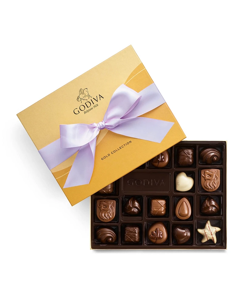 Godiva Assorted Milk Chocolate Gift Box with Orchid Ribbon