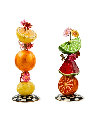 Mackenzie-Childs Tutti Frutti Topiaries, Set of 2