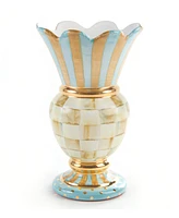 Mackenzie-Childs Parchment Pedestal Check Great Vase