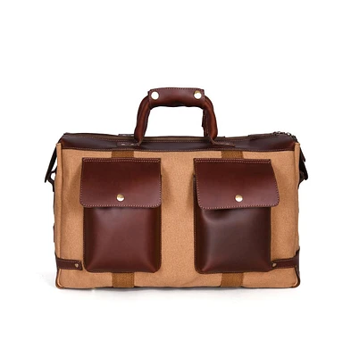 20 Inch Nexus Leather Canvas Duffle Bag