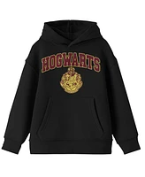 Harry Potter Boys Hogwarts Crest Youth Black Hooded Sweatshirt