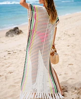 Cupshe Women's Painted Horizon Beige Cover-Up Maxi Beach Dress