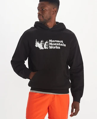 Marmot Men's Mmw Logo Fleece Pullover Hoodie Sweatshirt