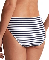 Lauren Ralph Women's Striped Ring Hipster Bikini Bottoms
