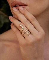 Ettika Serpentina Crystal Coiled Ring