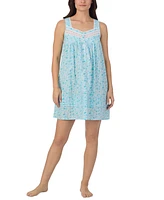 Eileen West Women's Cotton Sleeveless Short Chemise