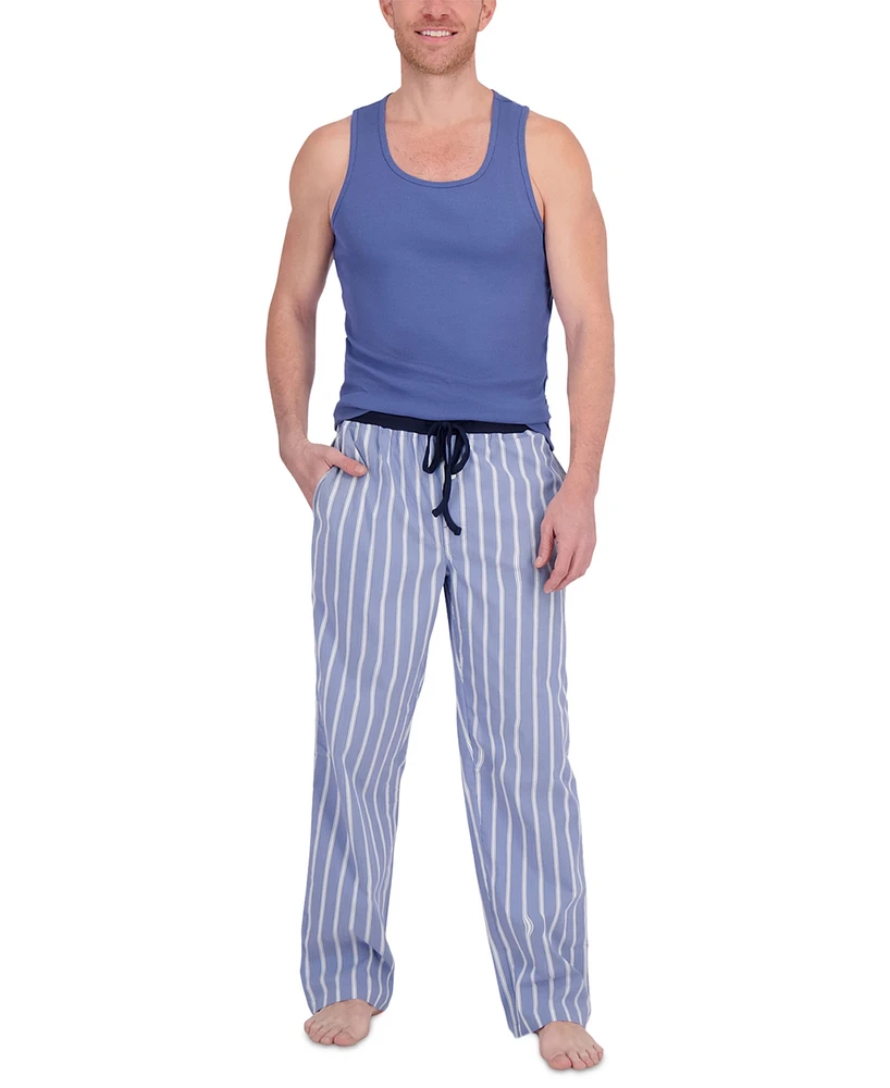 Hanes Platinum Men's Tank Tee & Stretch Woven Pant Sleep Set