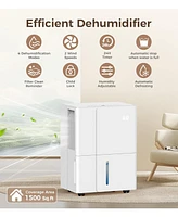 Cowsar 2500sq.ft Multifunctional Dehumidifier, 22-Pint, Drain Hose, Smart Humidity Ctrl