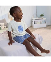 Gerber Toddler Boys 3-Piece T-Shirt, Shorts & Pants Pajama Set, Rock Roll, 5T