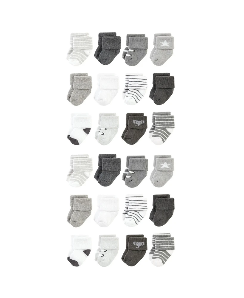 Hudson Baby Baby Boys Hudson Cotton Rich Terry Socks 24-Pack