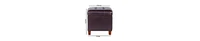 Tufted Leatherette Ottoman – Square Wooden Storage with Lift-Off Lid