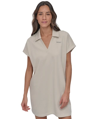 Dkny Women's Mini Stud Logo Short-Sleeve Dress