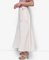 Dkny Women's Aero Crepe Belted Midi Skirt