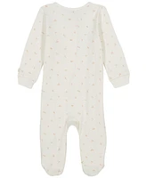 Calvin Klein Baby Girls Printed Knit Footed Zip-up Coverall