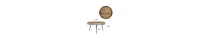 Round Coffee Table – Handcrafted Wood Top with Elegant Carved Edge