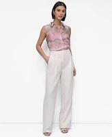 Dkny Women's Aero Crepe Pleated Pants