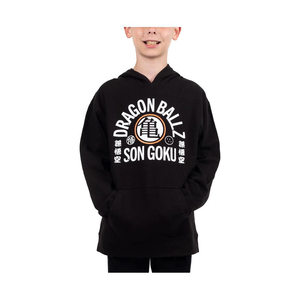 Dragon Ball Z Boys Youth Black Anime Cartoon Hooded Graphic Sweatshirt