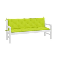 Garden Bench Cushions 2 pcs Bright Green 70.9"x19.7"x2.8" Oxford Fabric