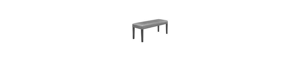 Fabric Upholstered Bench – Sturdy Wood Frame for Entryway or Living Room