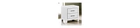 2-Drawer Nightstand – Sleek Design with Nickel Handles