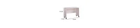 Mobile Wooden Desk Return with Grain Details and Smooth Casters