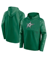 Fanatics Men's Kelly Green Dallas Stars Shade Defender Raglan Pullover Hoodie